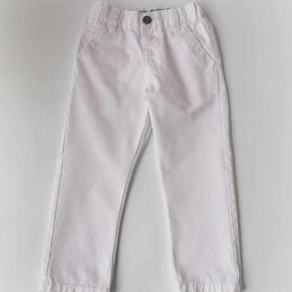 Бял спортно-елегантен панталон  WNM812