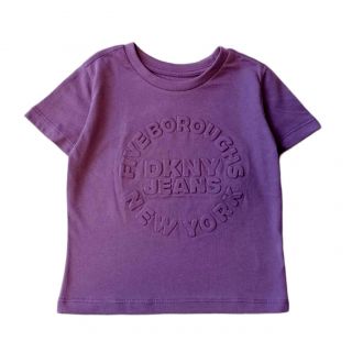 Лилава тениска с обемен надпис  DKNY0001D