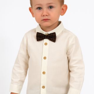 Комплект от бяла риза с папийонка DHM1305 Комплект от бяла риза с папийонка DHM1305