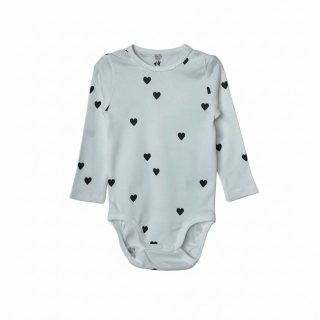 Бяло боди на сърчица GHM679