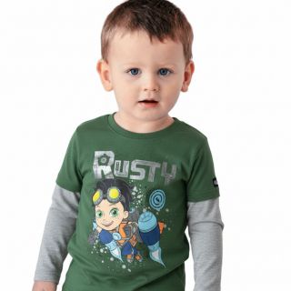 Тъмнозелена блузка с Ръсти DGE5026