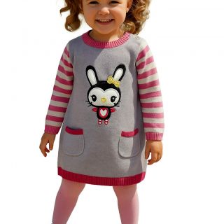 Сива рокля със зайче WWF1842 Сива рокля със зайче WWF1842