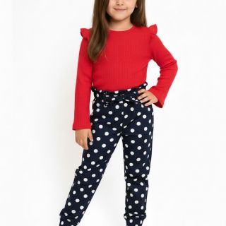 Тъмносин панталон на точки с подплата GHM1123