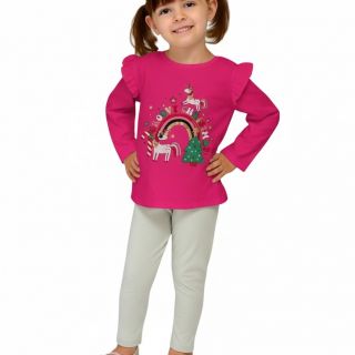 Розова блузка с коледни мотиви GMAT1255 Розова блузка с коледни мотиви GMAT1255