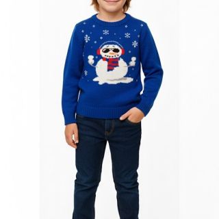 Син пуловер със снежен човек WMM2137 Син пуловер със снежен човек WMM2137