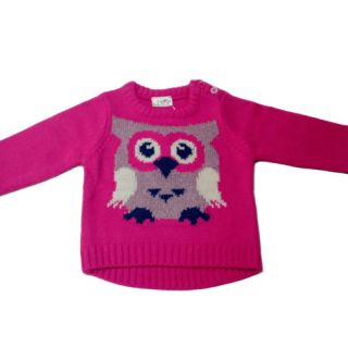 Цикламен пуловер с бухалче WТF2045 Цикламен пуловер с бухалче WТF2045