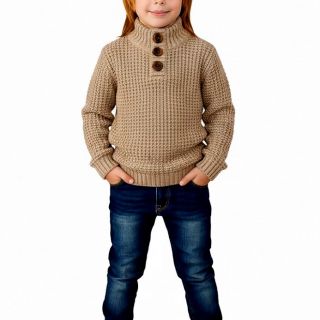 Бежов пуловер с висока яка WGM1964 Бежов пуловер с висока яка WGM1964