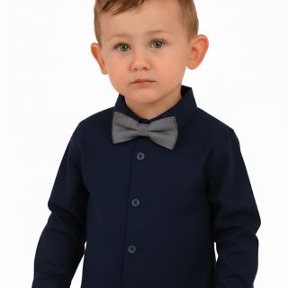 Комплект от тъмносиня риза с папийонка DMAT3113 Комплект от тъмносиня риза с папийонка DMAT3113