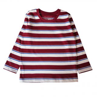 Блуза на райе в бордо и бяло  DMAT1297