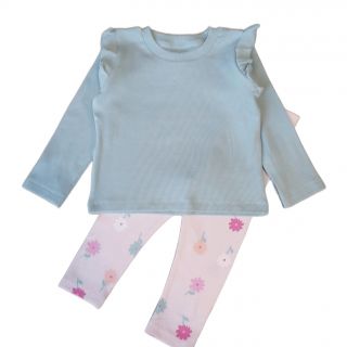 Комплект в цвят мента с маргаритки  GMAT1283-3