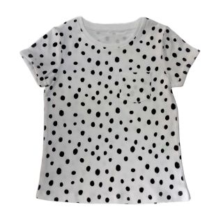 Бяла тениска на черни точки GGE160-1